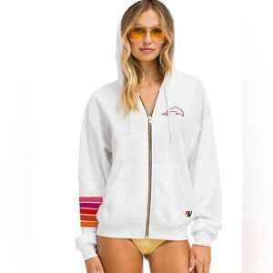 NWT Aviator Nation Pink Dolphin Hoodie